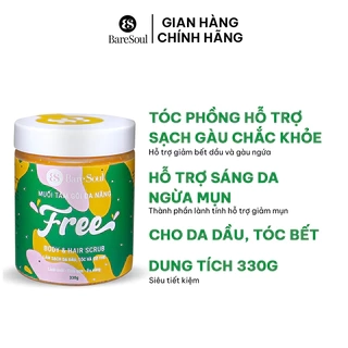 Muối tẩy tế bào chết da đầu, tóc BareSoul FREE Hair Scrub 330G