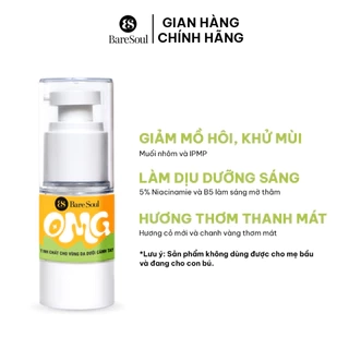 Serum nách ngăn mồ hôi, khử mùi và dưỡng sáng BareSoul Underarm Serum 20G