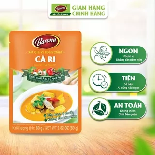 Gia Vị Cà Ri Barona 80g ướp ngon chuẩn vị không cần nêm nếm