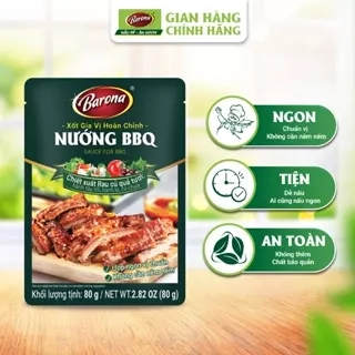 Gia Vị Nướng BBQ Barona 80g ướp ngon chuẩn vị không cần nêm nếm