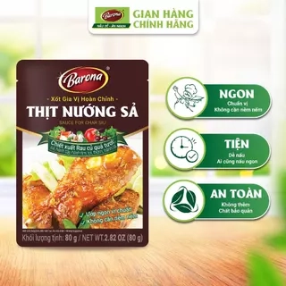 Gia Vị Thịt Nướng Sả Barona 80g ướp ngon chuẩn vị không cần nêm nếm
