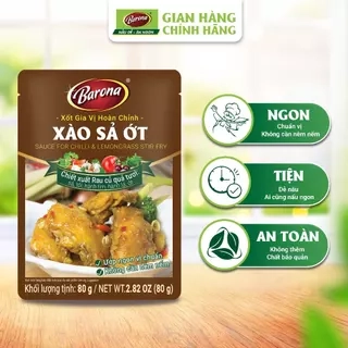 Gia Vị Xào Sả Ớt Barona 80g ướp ngon chuẩn vị không cần nêm nếm