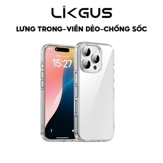 Ốp Lưng LIKGUS Trong Suốt-Viền Dẻo - 4 Túi Khí Chống Sốc Cực Tốt Dùng Cho IP Series 11-12-13-14-15