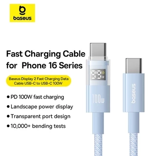 Baseus Display 2 Cáp dữ liệu sạc nhanh USB-C sang USB-C 100W 1m / 2m