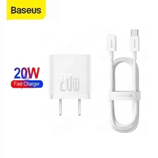 Bộ Sạc Nhanh Typec to IP PD20W dùng cho 10/11/12/13 3.0A Baseus GaN5 Fast Charger 1C công nghệ GaN thế hệ 5 (TRẮNG)