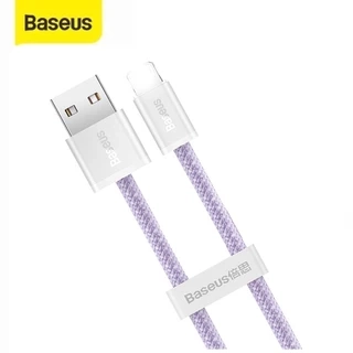 Cáp sạc 2.4A Baseus Dynamic Series USB to IP dùng cho 6/7/8/10/11/12/13/14 dây vải siêu bền dài 100CM (tím)