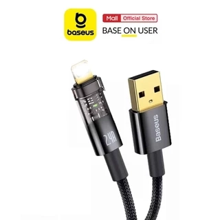 Cáp sạc tự ngắt PD12W USB dùng cho IP6/7/8/10/11/12/13/14promax Baseus Explorer Series vải dù siêu bền dài 1m