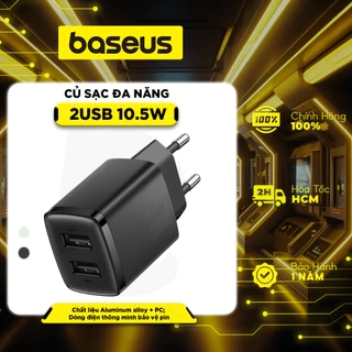 Củ sạc nhanh đa năng Baseus Compact hai cổng Usb 10.5W EU
