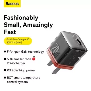 Baseus Củ Sạc Bộ Cáp Nhanh PD 20W GaN 5 Sạc điện cho Không Nóng Máy An Toàn Ổn Định