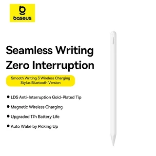 Bút Cảm Ứng Baseus Smooth Writing 3 – Sạc Không Dây Phiên Bản Chủ Động Màu Trắng Ánh Trăng Kèm Ngòi Bút Thay Thế