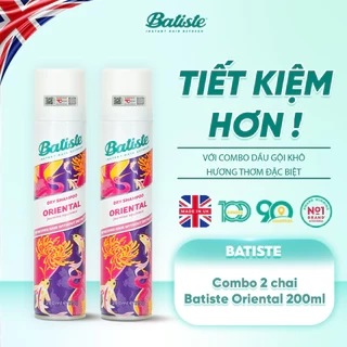 2 Dầu Gội Khô Batiste Hương Á Đông 200ml Cho Tóc Hết Bết Dính, Làm Phồng Chân Tóc Tức Thì