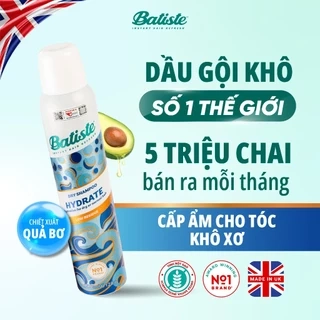 Dầu Gội Khô Batiste Cấp Ẩm Cho Tóc Khô Xơ Batiste Dry Shampoo & Hydrate 200ml