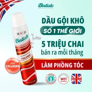 Dầu Gội Khô Batiste Dry Shampoo 200ml Hết Ngứa, Hết Bết Dính Tóc Bồng Bềnh Tức Thì