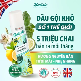 Dầu Gội Khô Hương Cổ Điển Batiste Dry Shampoo Clean & Classic Original 200ml