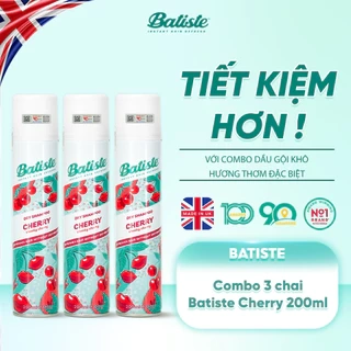 Combo 3 Dầu Gội Khô Batiste Blush 200ml Bồng Bềnh Mềm Mượt Tức Khắc