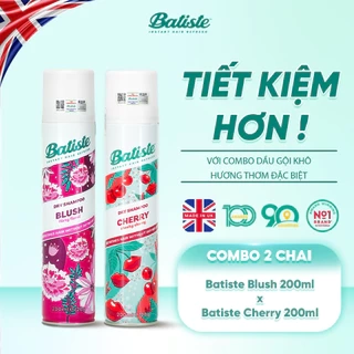 Combo 2 Chai Dầu Gội Khô Batiste Số 1 UK Dầu gội khô Cho tóc Hết Bết, Dính Bồng Bềnh Tức Thì