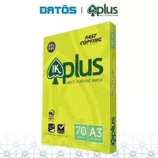 Giấy A3 IK Plus 70gsm, 500 tờ/ Ream, nhập khẩu từ Indonesia.