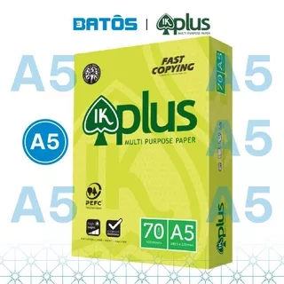 Giấy A5 IK Plus 70gsm , 500 tờ/ rem, nhập khẩu từ Indonesia.