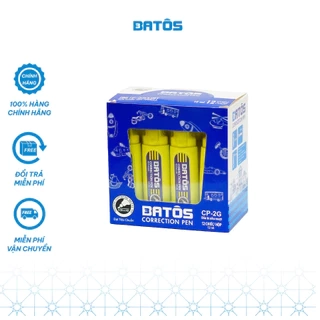 Hộp 12 chiếc bút xóa Batôs 3 CP-2G, Dung tích 12ml, xóa nhanh khô