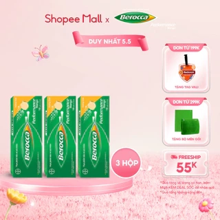 Bộ 3 hộp viên sủi bổ sung Vitamin Berocca Performance Mango 10 Viên/hộp