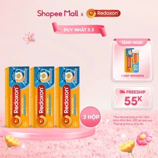 Bộ 3 Viên sủi bổ sung Vitamin C, D, và Kẽm Redoxon Triple Action 10 viên/hộp