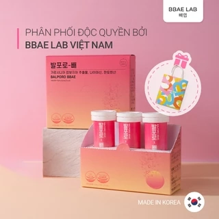 Combo hộp sủi chuyển hoá chất béo Balporo BBae Hàn Quốc, hỗ trợ giảm cân, dưỡng da sáng mịn độc quyền bởi BBae Lab