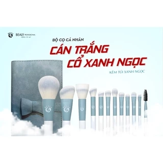 Bộ Cọ Trang Điểm Cán XANH NGỌC BEALY 12C - Nhẹ Nhàng - Mền Mại