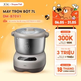 Máy Nhào Bột Bear 7L Đa Năng Ủ Bột, Trộn Bột, Nhồi Bột Nhanh Công Suất Lớn Bảo Hành Chính Hãng 18 Tháng - DM-B70V1