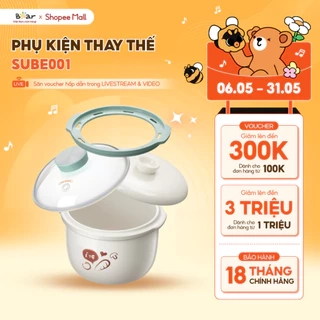 Phụ Kiện Nồi Nấu Chậm SUBE001 Bear Thân Nắp Thố Tay Cầm Chống Bỏng Nắp Nhựa Xanh Vàng Hồng Nồi Nấu Cháo Chậm