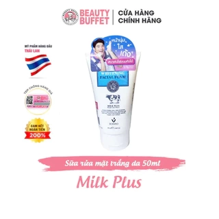 Sữa rửa mặt trắng da và tạo bọt Beauty Buffet Scentio Milk Plus Whitening Q10  Facial Foam 100ml