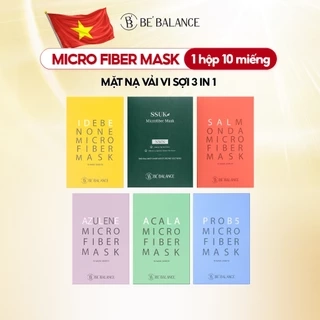 Mặt Nạ Vải Vi Sợi Be'Balance MICRO FIBER MASK 3in1 giúp Làm Đẹp Da 10 Miếng/Hộp
