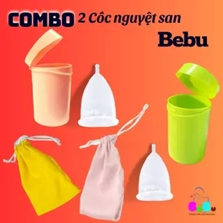 BeBu Combo 2 Cốc nguyệt san Silicon y tế mềm mại