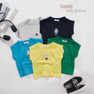 Áo ba lỗ labubu cho bé Borie chất liệu thun Cotton co giãn cho bé, màu sắc đa dạng nổi bật, thấm hút mồ hôi tốt A020