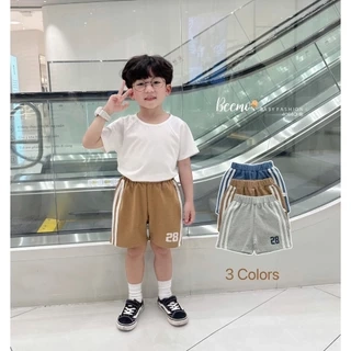Quần shorts thể thao in số 28 Chất liệu da cá mềm mại co giãn thoáng khí B612
