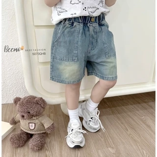 Quần short jean Beemo phối túi vải jean cho bé trai mặc đi chơi, đi học từ 9-24kg 5073QHB