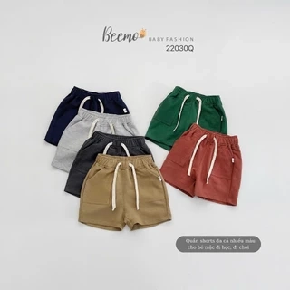 Quần đùi cho bé Beemo (Form vừa) phối túi kèm dây rút chất liệu cotton co giãn thoải mái mặc hè từ 1 - 7 tuổi 22030Q