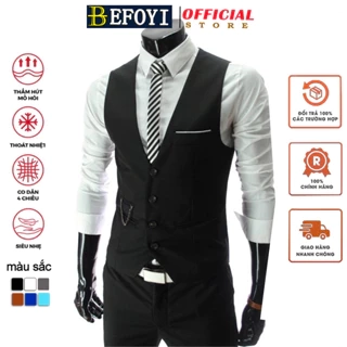 Áo ghi lê BEFOYI Lelaki XY7412 cổ chữ V màu trơn dáng ôm bằng  phong cách Hàn Quốc cho nam ngoại cỡ