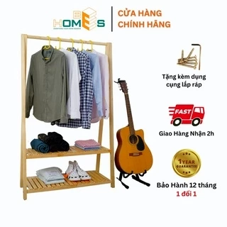 Giá treo quần áo gỗ chữ A Behomes 2 tầng - Nội thất phòng ngủ lắp ráp