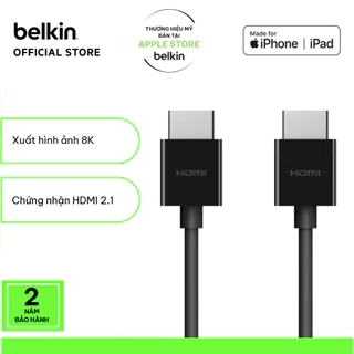 Cáp HDMI 2.1 Belkin Ultra HD 8K tương thích với Dolby Vision™  dài 2 mét AV10175
