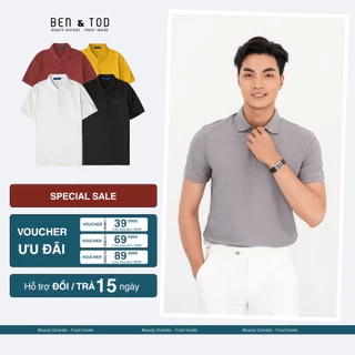 Áo polo nam form REGULAR BEN & TOD 22157 vải thun cotton nam tính chỉnh chu sang trọng thanh lịch