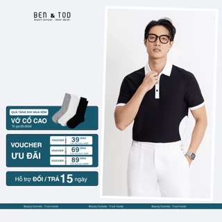 Áo Polo Nam FORM REGULAR R1300 BD221 BEN & TOD chất cotton cao cấp thanh lịch đơn giản thoáng mát