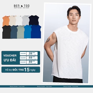 Áo tanktop form REGULAR BEN & TOD R1510 BD123 chất cotton họa tiết cao cấp thoáng mát thoáng khí nam tính