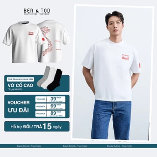 Áo Thun Nam 63 Tỉnh Thành Form Boxy OB1210 BE580 chất liệu cotton thoáng mát nhanh khô chuẩn form cao cấp Ben & Tod