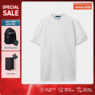 Áo thun nam cổ tròn form CASUAL FIT BEN & TOD CS1210 BB112 thêu chữ, đơn giản, thoải mái, thoáng mát, co giãn