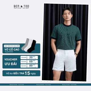 Áo thun nam Form Regular R1210 BE525 chất liệu cotton co giãn tốt thấm hút mồ hôi trẻ trung năng động cao cấp BEN & TOD