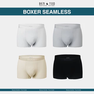 Quần Boxer nam Seamless BEN & TOD DLB4610BC011 mềm mại lớp vải lót kháng khuẩn cotton co giãn thoáng mát