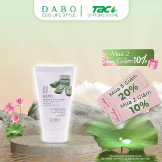 Sữa rửa mặt cao cấp chất Lô Hội Dabo Aloe Natural Rich Foam Cleanser 3 in 1 60ml