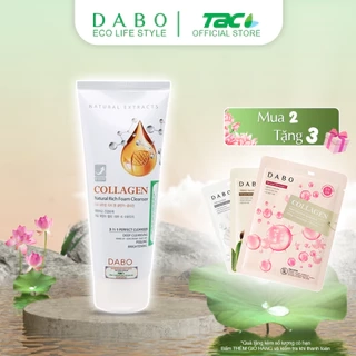 Sữa rửa mặt cao cấp tinh chất Collagen 3in1 Dabo Nature Rich Foam Cleanser Collagen TAC 180ml