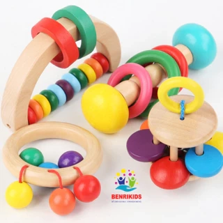 Đồ Chơi Gỗ Benrikids Xúc Xắc Lục Lạc Phát Âm Thanh Cho Trẻ Sơ Sinh