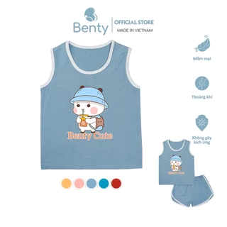 Ba lỗ in hình gấu cute BENTY BT071 thoáng mát, ba lỗ hè thoải mái cho bé vận động